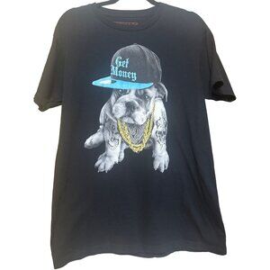 Tony Hawk Brand Get Money Bull Terrier T-Shirt 100% Cotton Men's Size Large